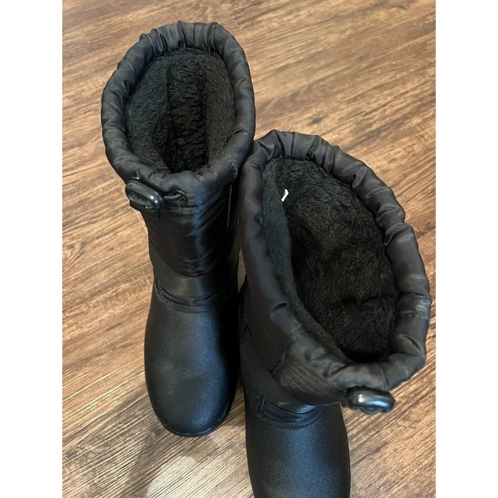 Women's Snow/Winter‎ Rubber Boots Size EUR 40 US 7.5-8 Faux Fur Black Half Calf